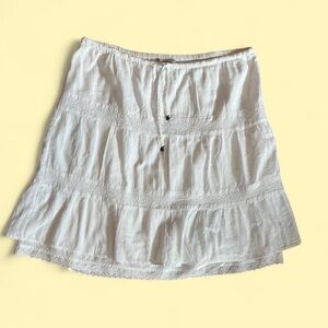 Vintage White Skirt Route 66